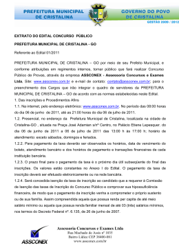 Extrato Concurso P&uacute;blico.