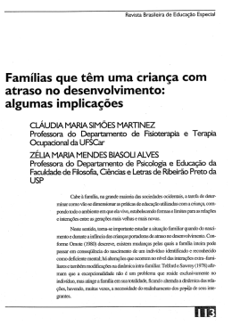 Famílias que têm uma criança com