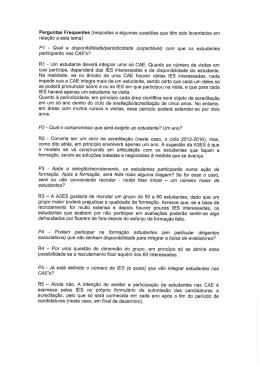 Perguntas Frequentes (respostas a algumas questões que têm sido
