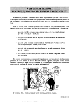 A liberdade pessoal&eacute; um dos direitos mais importantes que tem o