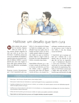 Halitose: um olesaﬁo que tem cura