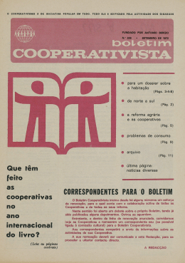Que t&ecirc;m feiro cooperativas no ano internacional do livro