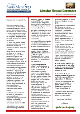 Prezados pais e respons&aacute;veis, Que todos sejam aben&ccedil;oados e