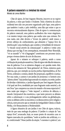A palavra essencial e 0 invisfvel do visfvel 4