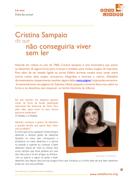 Cristina Sampaio não conseguiria viver sem ler