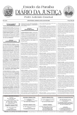 DI&Aacute;RIO DA JUSTI&Ccedil;A &bull; S&aacute;bado, 08 de julho de 2006