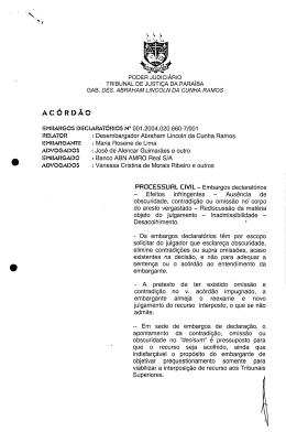 : Desembargador Abraham Lincoln da Cunha Ramos : Maria