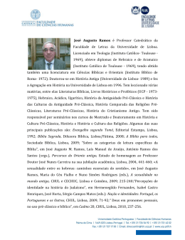 Jos&eacute; Augusto Ramos - Faculdade de Ci&ecirc;ncias Humanas