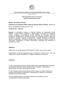 Previd&ecirc;ncia Priv
