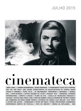 JULHO 2015 - Cinemateca Portuguesa