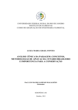 an&aacute;lise c&ecirc;nica da paisagem