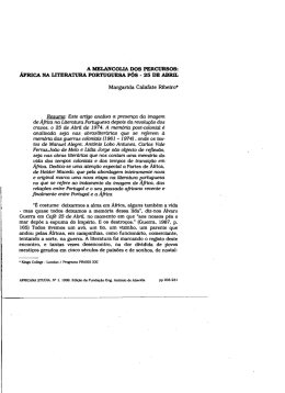 &Aacute;FRICA NA LITERATURA PORTUGUESA P&Oacute;S