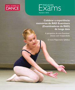 Celebrar a experiência - Royal Academy Of Dance