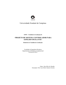Projeto de sistema controlador para espelho oscilante