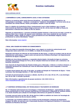 Eventos realizados