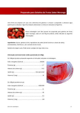 Preparado para Gelatina de Frutas Sabor Morango