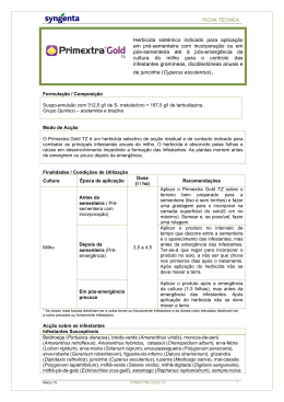 Herbicida sistémico indicado para aplicação em pré