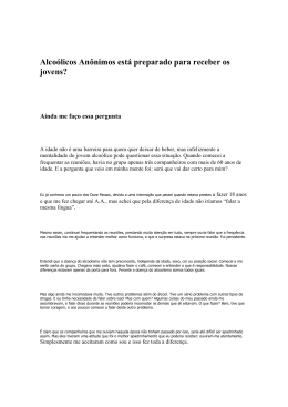 Alco&oacute;licos An&ocirc;nimos est&aacute; preparado para receber os jovens?