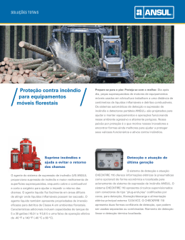 Proteção contra incêndio para equipamentos móveis florestais