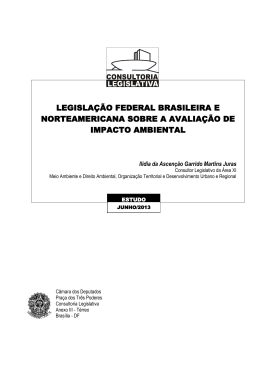 Legislação federal brasileira e norteamericana sobre a avaliação de