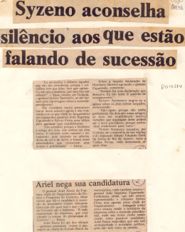 Syzeno aconselha silêncio aos que estão falando de sucessão