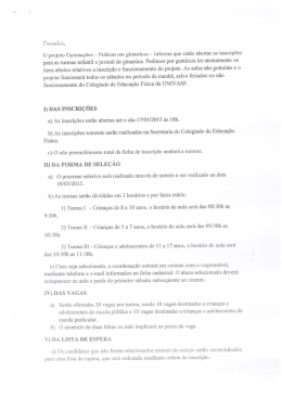 O projeto Gymnações _ Práticas em ginasticas