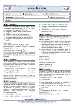 Qu&iacute;mica II - Col&eacute;gio Integral