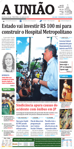 a uni&atilde;o - Governo da Para&iacute;ba