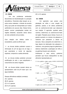 ENEM Um dos problemas ambientais decorrentes da industrializa&ccedil;