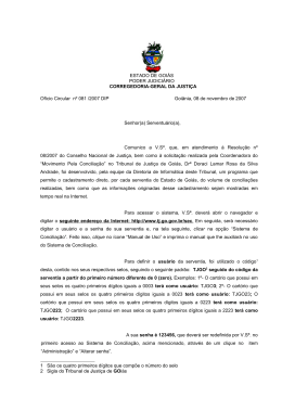 Ofício Circular nº 081/2007 - Tribunal de Justiça do Estado de Goiás