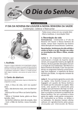 1 Dia da Novena - Diocese de Colatina