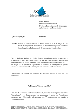 pronunci&aacute;mos tamb&eacute;m sobre - Sindicato Nacional do Ensino Superior