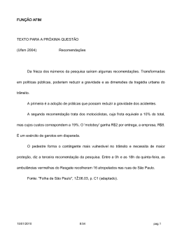FUNÇÃO AFIM TEXTO PARA A PRÓXIMA QUESTÃO (Ufsm 2004