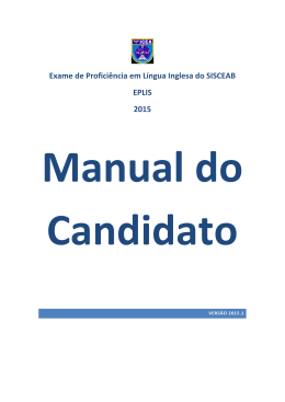 Exame de Profici&ecirc;ncia em L&iacute;ngua Inglesa do SISCEAB EPLIS 2015