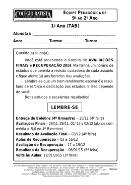 LEMBRE-SE 1o Ano (TAB) 9o