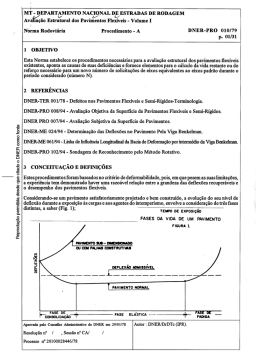 DNER-PRO 010/79 - Avalia&ccedil;&atilde;o estrutural dos pavimentos