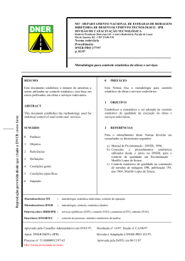 Norma rodoviária - Procedimento - DNER-PRO 277/97