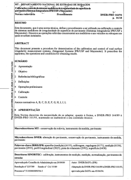 DNER-PRO 164/94 - Pesquisas Rodovi&aacute;rias