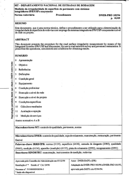 DNER-PRO 182/94 - Pesquisas Rodovi&aacute;rias