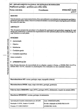 DNER-PRO 014/95 - Pesquisas Rodovi&aacute;rias