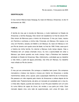 Rio de Janeiro, 14 de janeiro de 2005 IDENTIFICA&Ccedil;&Atilde;O O meu