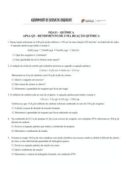 fqa11 - qu&iacute;mica apsa q3 - rendimento de uma