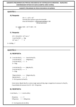 QUEST&Atilde;O 1 A) Resposta B) Resposta QUEST&Atilde;O 2