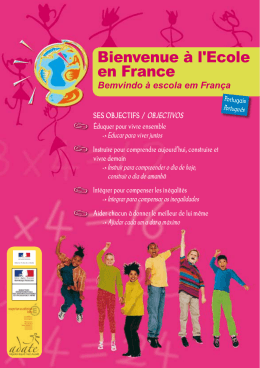 Bienvenue à l`Ecole en France - Centre Académique pour la