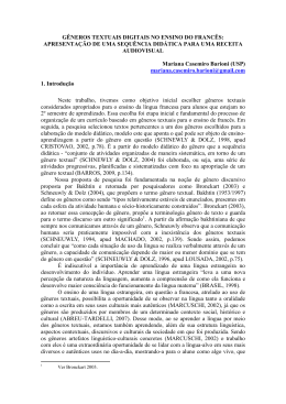 G&Ecirc;NEROS TEXTUAIS DIGITAIS NO ENSINO DO