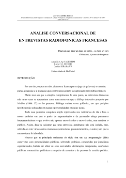 analise conversacional entrevistas francesas