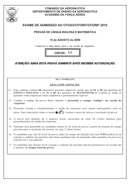Prova aplicada