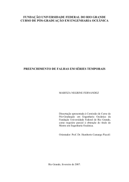 FERNANDEZ, M. N., Preenchimento de falhas em s&eacute;ries temporais