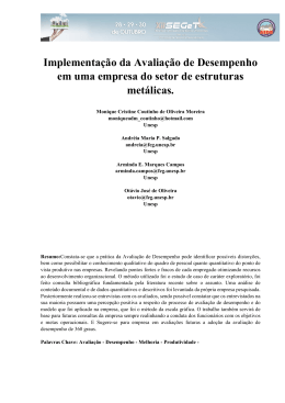 Implementa&ccedil;&atilde;o da Avalia&ccedil;&atilde;o de Desempenho em uma