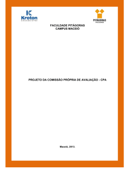 FACULDADE PITÁGORAS CAMPUS MACEIÓ PROJETO DA